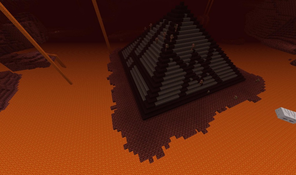 This platform was a bit of a pain to build even in creative mode.  This was freak'n huge.  In the end I was able to build my pyramid.