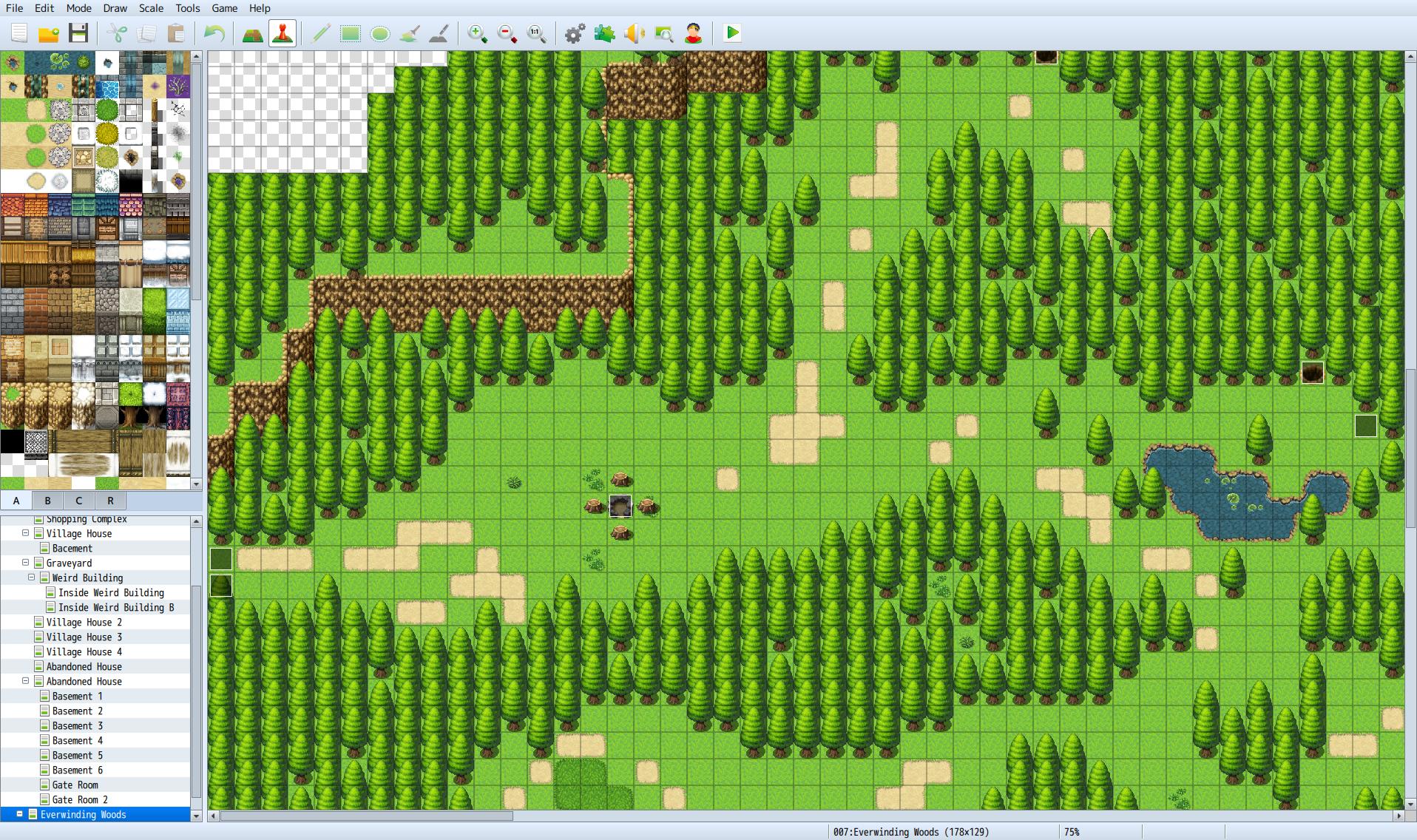 Given the overwhelming majority of people on my Twitter (@TVGBL) (and by overwhelming I mean all two people voted for it) I decided to go with a single large map forest instead of a instanced off section by section forest ala Zelda.