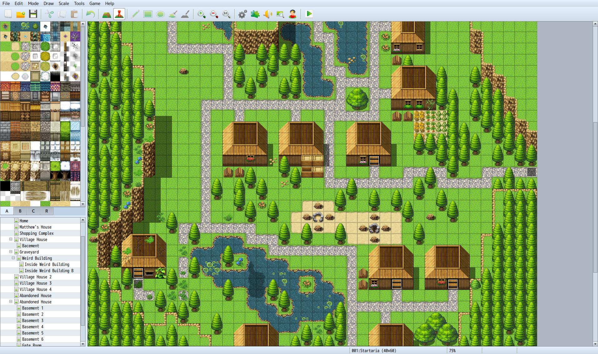 Ah... ye olde starting town. This took a long time to setup and I'm still not satisfied with it.